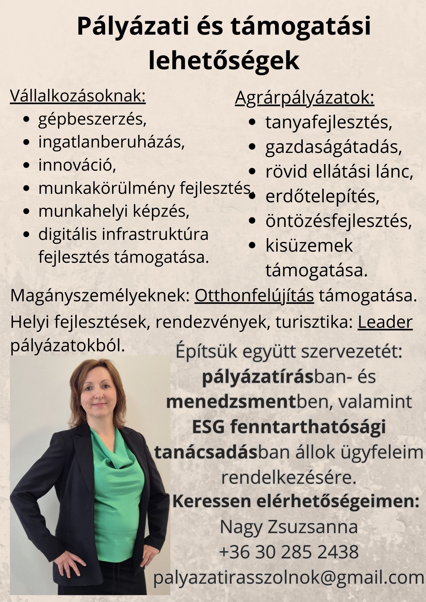 pályázati és támogatási lehetőségek